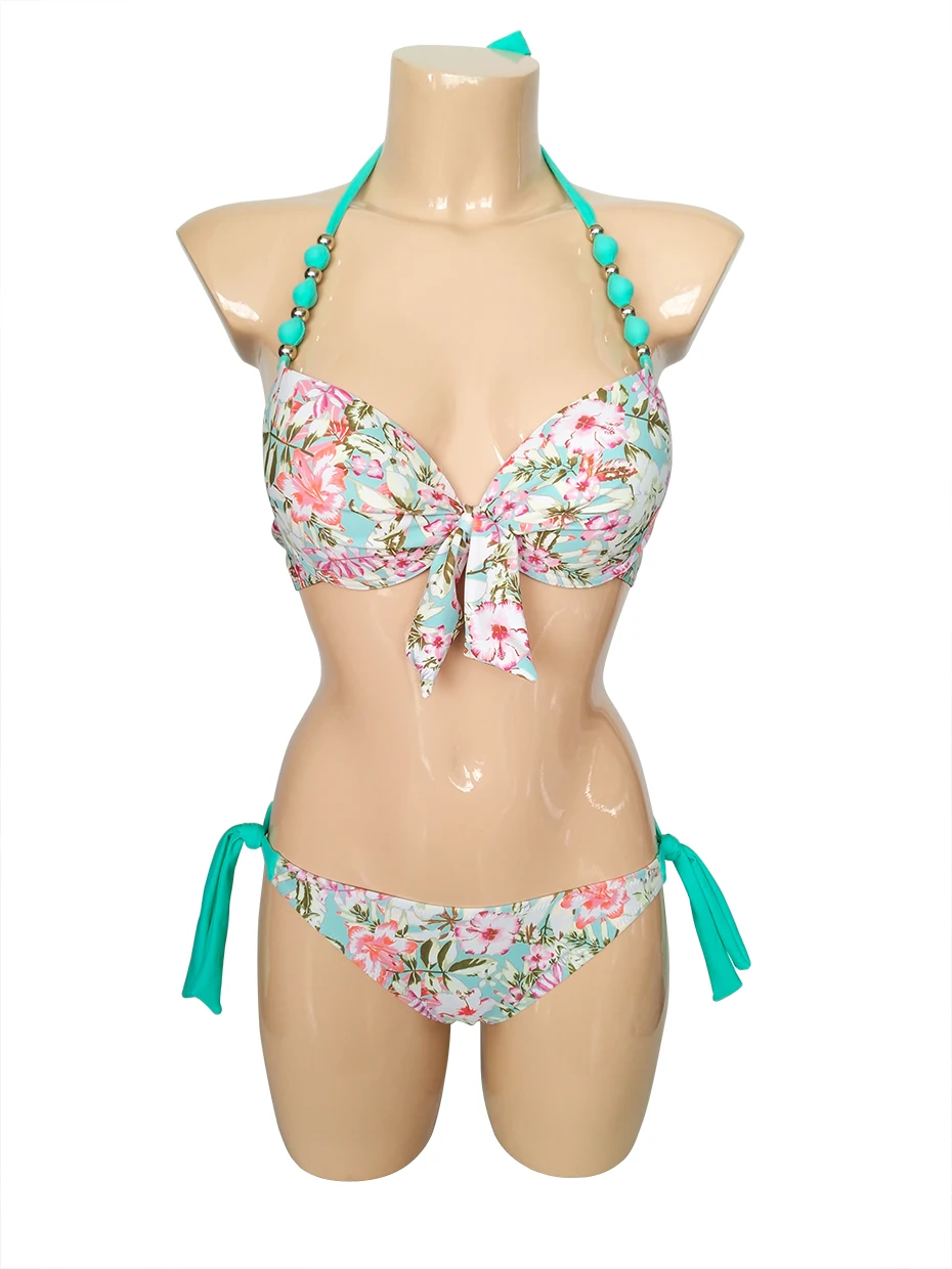 Faerdasi Halter Bikini Set Low Waist Bathing Suits Women Sexy Push Up Beachwear with Tie Side and Center Bow Swimwear Swimsuit 21 Faerdasi Halter Bikini Set Low Waist Bathing Suits Women Sexy Push Up Beachwear with Tie Side and Center Bow Swimwear Swimsuit 21