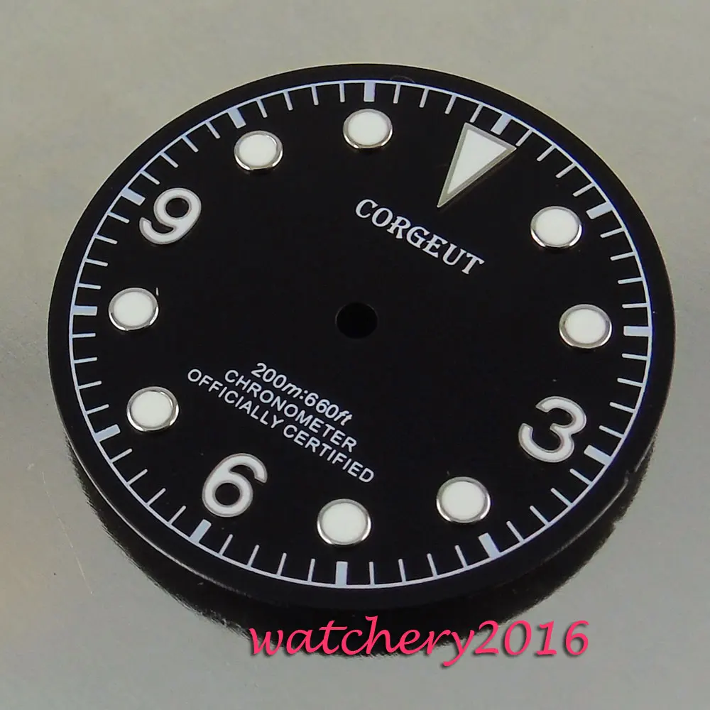 New 30.4mm Corgeut black dial white Number fit automatic self-winding movement Men's Watch dial
New 30.4mm Corgeut black dial white Number fit automatic self-winding movement Men's Watch dial