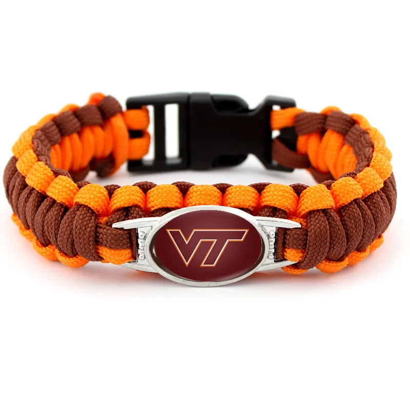 Custom Basketball Sports Bracelets & Bangles Virginia Tech Team Survival Paracord Bracelet Jewelry For Man Woman 10pcs/lot
Custom Basketball Sports Bracelets & Bangles Virginia Tech Team Survival Paracord Bracelet Jewelry For Man Woman 10pcs/lot