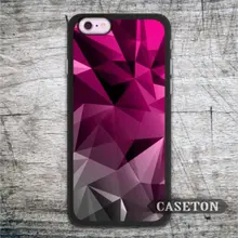 Purple Gray Geometric Case For iPhone 7 6 6s Plus 5 5s SE 5c 4 4s and For iPod 5 Lovely Protective Cover Free Shipping