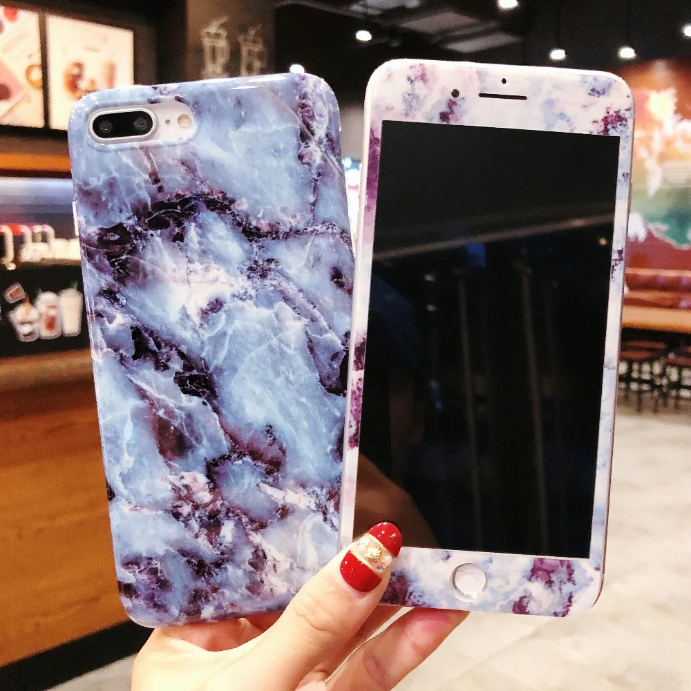 For iphone X Marble Pattern phone Cases Cover + Tempered Glass Screen Protector Case for Apple iPhone 6 6s Plus 7 7plus 8 8plus
For iphone X Marble Pattern phone Cases Cover + Tempered Glass Screen Protector Case for Apple iPhone 6 6s Plus 7 7plus 8 8plus