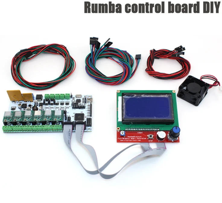 BIQU Rumba control board LCD 12864 controller display DRV8825 Stepper motor driver for reprap
BIQU Rumba control board LCD 12864 controller display DRV8825 Stepper motor driver for reprap