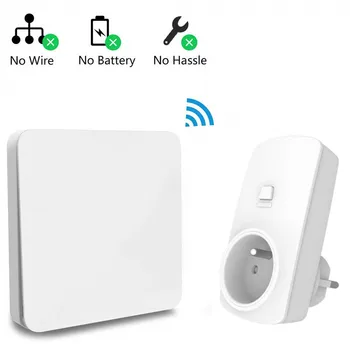 French Type Wireless Socket Remote Control Outlet Plug 16A, Self Powered Kinetic Wireless Switch No Battery, No Wiring Requried
French Type Wireless Socket Remote Control Outlet Plug 16A, Self Powered Kinetic Wireless Switch No Battery, No Wiring Requried
