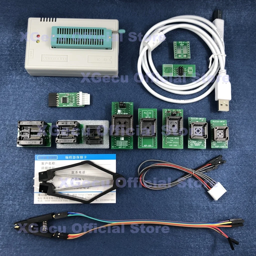 V8.33 XGecu TL866II Plus USB Universal Programmer support 15000+IC SPI Flash NAND EEPROM MCU PIC AVR+ 12PCS ADAPTER+IC EXTRACTOR
V8.33 XGecu TL866II Plus USB Universal Programmer support 15000+IC SPI Flash NAND EEPROM MCU PIC AVR+ 12PCS ADAPTER+IC EXTRACTOR