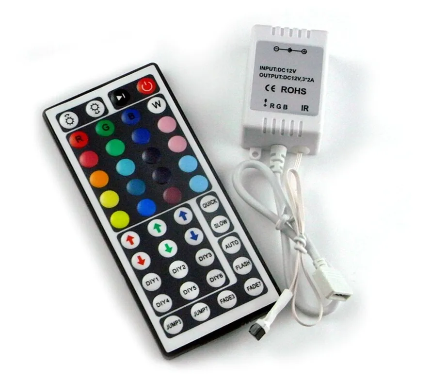 

24 / 44 Keys LED IR RGB Controler For RGB SMD 3528 5050 Strip LED Lights Controller IR Remote Dimmer Input DC12V 6A