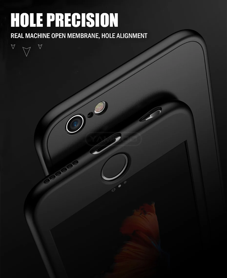 YAMIZOO Case For iPhone 6 6s 7 8 x Case For iPhone 7 8 6 6s Plus Case 360 Full Body Protective Phone Cases Silicone Soft Coque x (4)