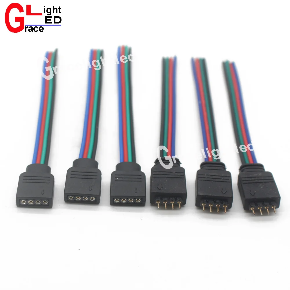 5pcs/lot RGB 4pin Connector for 5050 3528 RGB LED Strip light Female / Male 100mm 150mm Length
5pcs/lot RGB 4pin Connector for 5050 3528 RGB LED Strip light Female / Male 100mm 150mm Length