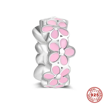 5pcs/lot Enamel Pink Flower 925 Sterling Silver Spacer Charm Beads For DIY European Bracelet Necklace Jewelry DSP056
5pcs/lot Enamel Pink Flower 925 Sterling Silver Spacer Charm Beads For DIY European Bracelet Necklace Jewelry DSP056