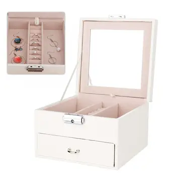 Portable Travel Jewelry Case PU Leather Earring Ring Necklace Bracelet Holder Organizer Storage Box White Jewelry Display Box b
Portable Travel Jewelry Case PU Leather Earring Ring Necklace Bracelet Holder Organizer Storage Box White Jewelry Display Box b