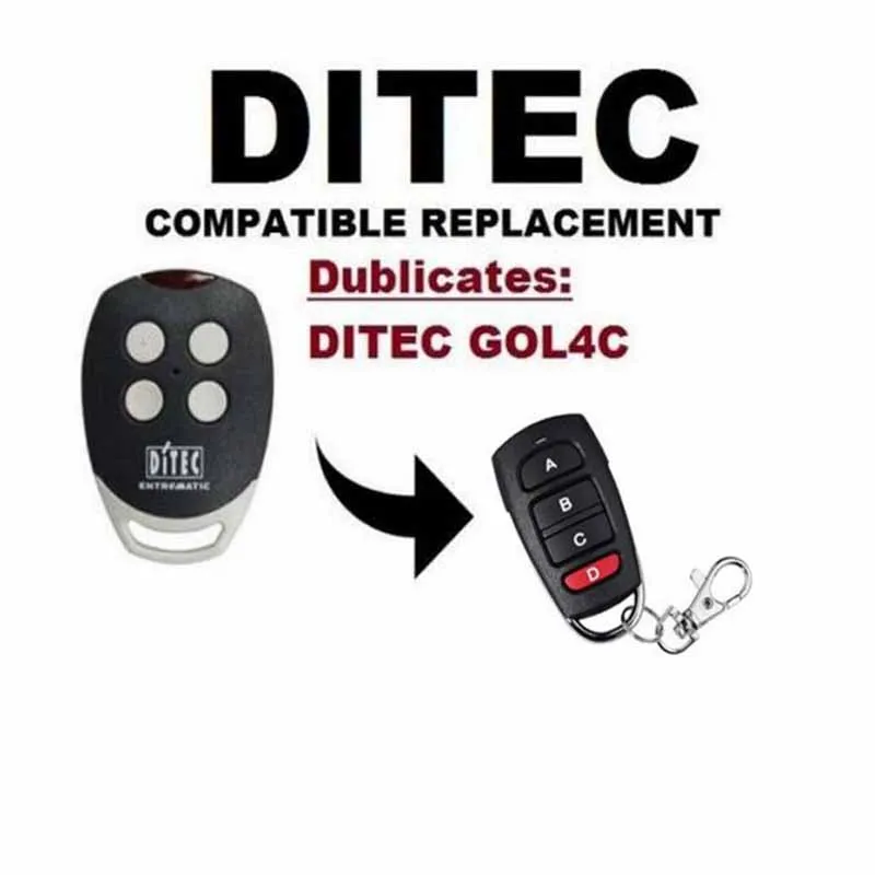 5pcs FOR DITEC GOL4C Garage Door compatible Remote Control Duplicator free shipping
5pcs FOR DITEC GOL4C Garage Door compatible Remote Control Duplicator free shipping