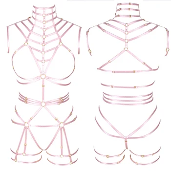 Top Cage Harness Bra Punk Gothic Women Suspender Garter Belts Soft Strap Lingerie Set Elastic Breast Belt Cosplay Clothing Rave
Top Cage Harness Bra Punk Gothic Women Suspender Garter Belts Soft Strap Lingerie Set Elastic Breast Belt Cosplay Clothing Rave