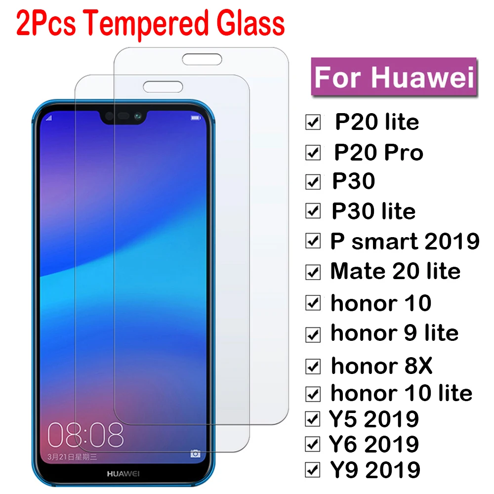 2Pcs Tempered Glass For Huawei P30 lite P20 Pro Y6 P Smart 2019 Mate 20 lite Screen Protector On honor 10i 8X 9 10 lite Glass
2Pcs Tempered Glass For Huawei P30 lite P20 Pro Y6 P Smart 2019 Mate 20 lite Screen Protector On honor 10i 8X 9 10 lite Glass