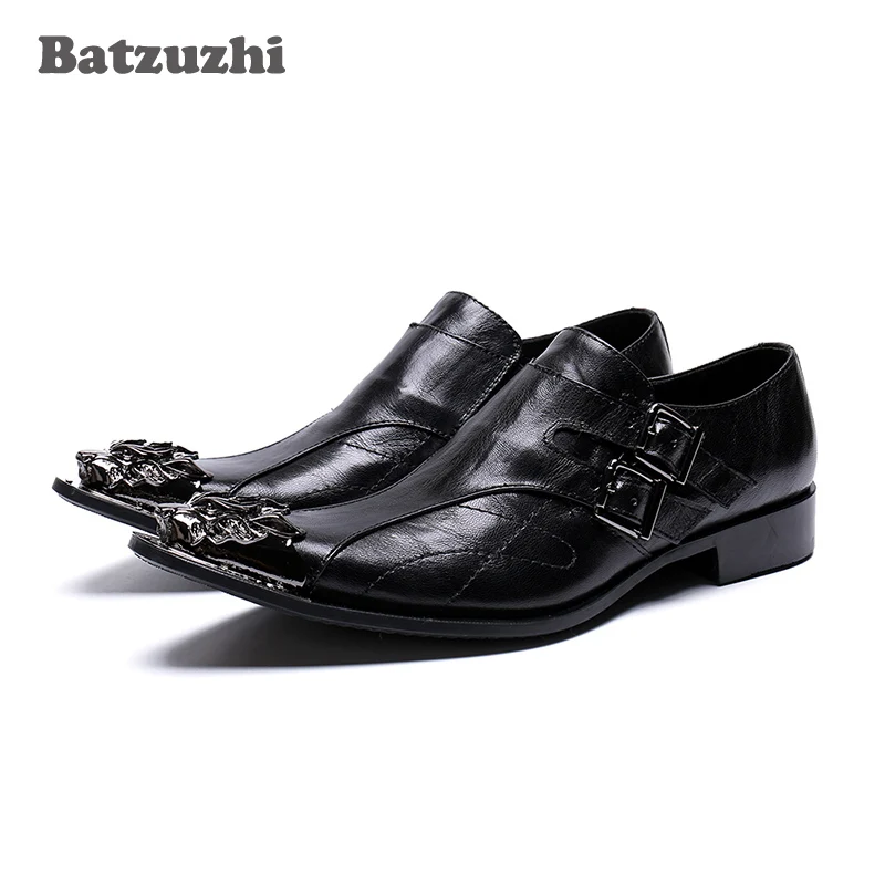 Batzuzhi Italian Leather Mens Dress Shoes Fashion Metal Pointed Toe Black Business Leather Dress Shoes Men Party and Wedding
Batzuzhi Italian Leather Mens Dress Shoes Fashion Metal Pointed Toe Black Business Leather Dress Shoes Men Party and Wedding
