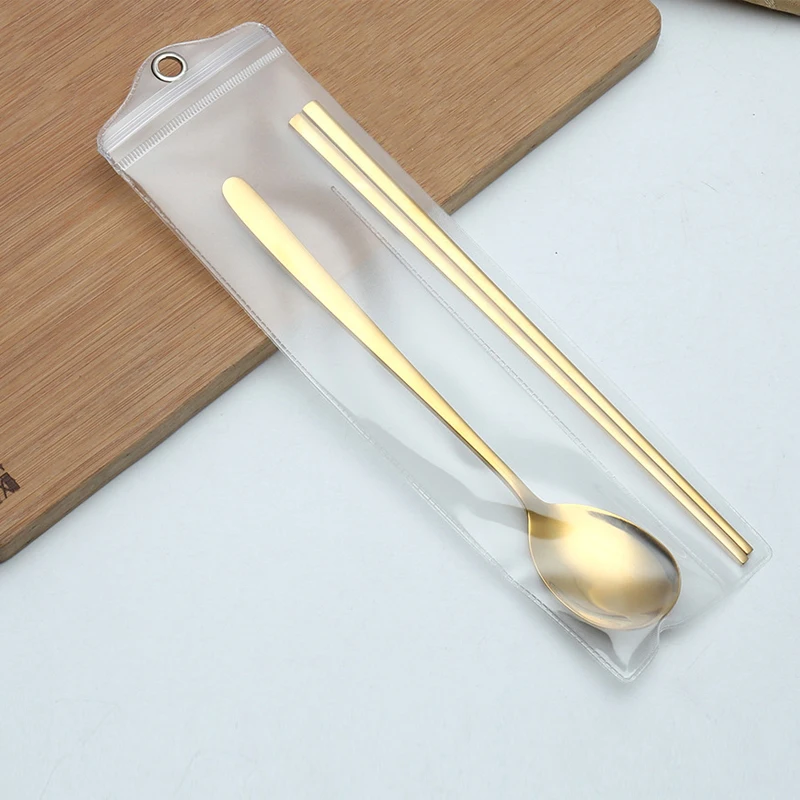 Корейская посуда палочки для еды из нержавеющей стали длинная ручка ложка