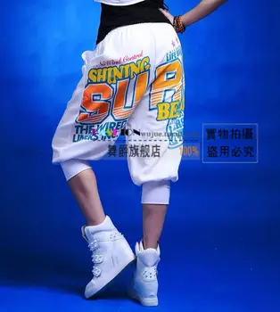 New fashion girl's Hip hop harem trousers Pockets capris ds costume loose Letter pattern Black female dance Calf-length pants
New fashion girl's Hip hop harem trousers Pockets capris ds costume loose Letter pattern Black female dance Calf-length pants