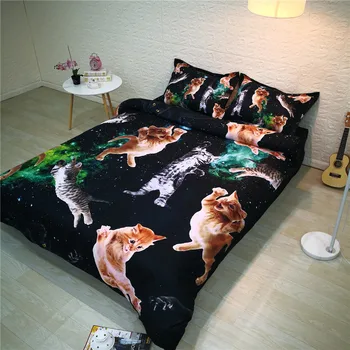3D Lovely Cat Bed and Bedding Set Microfiber Bedding Modern Black Comforter Duvet Cover Set US Queen Bedclothes for Adults Bed
3D Lovely Cat Bed and Bedding Set Microfiber Bedding Modern Black Comforter Duvet Cover Set US Queen Bedclothes for Adults Bed