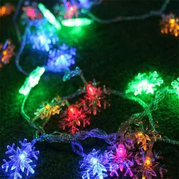 

10M 100 LED Snowflake String Fairy Lights AC110V/220V Christmas Home Party Decoration Starry Lights Lamp