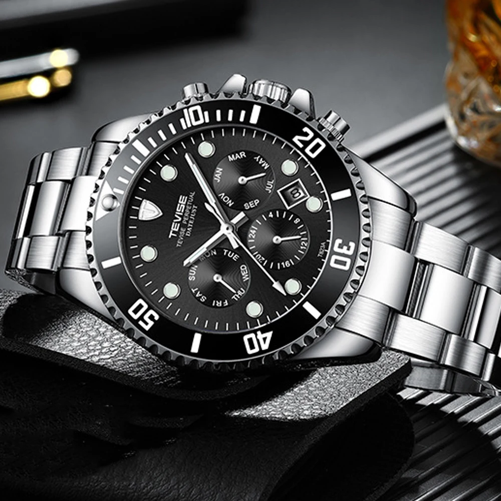 Double Rotatable Dial TEVISE Top Brand Automatic Men Mechanical Sports Watches Winding Military Relogio Masculino Free shipping
Double Rotatable Dial TEVISE Top Brand Automatic Men Mechanical Sports Watches Winding Military Relogio Masculino Free shipping
