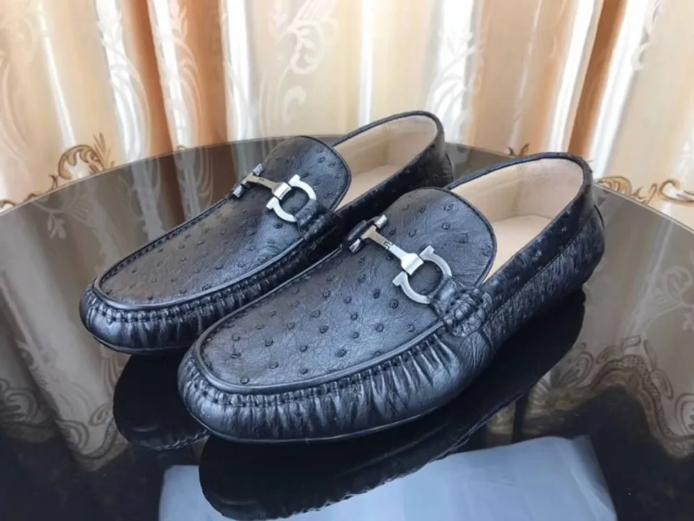 Мужские туфли из 100% натуральной страусиной кожи, мягкие прочные кожаные мужские деловые туфли, модные прогулочные туфли для вождения с подкладкой из коровьей кожи
Мужские туфли из 100% натуральной страусиной кожи, мягкие прочные кожаные мужские деловые туфли, модные прогулочные туфли для вождения с подкладкой из коровьей кожи
