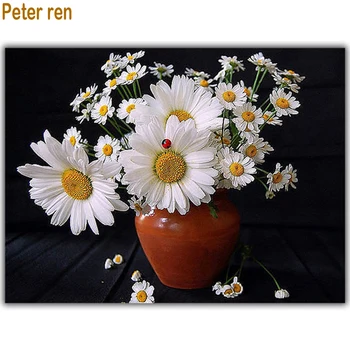 Peter ren Diamond painting Cross stitch Diamond embroidery flower Round/Square mosaic Full Paintings from diamonds "White daisy"
Peter ren Diamond painting Cross stitch Diamond embroidery flower Round/Square mosaic Full Paintings from diamonds "White daisy"