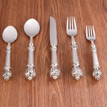 Silver Tableware Sets Dinner Knives Forks Cutlery Set Silverware Dinnerware Tableware Set
Silver Tableware Sets Dinner Knives Forks Cutlery Set Silverware Dinnerware Tableware Set