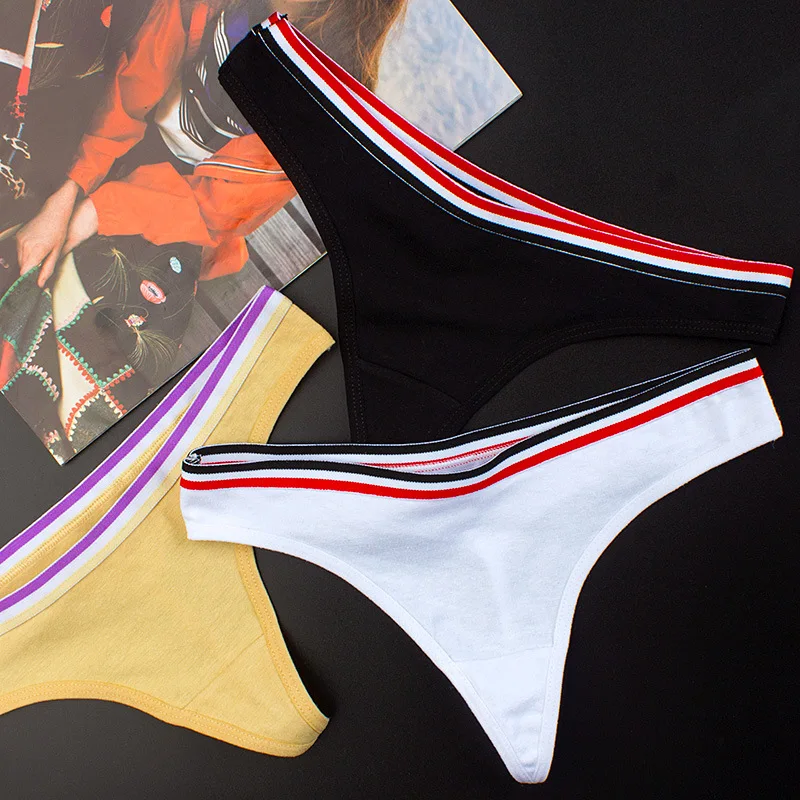 Cotton Panties String Thongs Seamless Briefs Striped Edge Design Sport Style Sexy Lingerie Comfortable Soft Women Underwear
Cotton Panties String Thongs Seamless Briefs Striped Edge Design Sport Style Sexy Lingerie Comfortable Soft Women Underwear