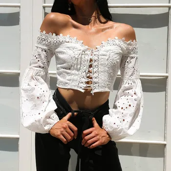 Summer Women Tops Lace Blouse Fashion Lantern sleeve Draped Lace Up Bandage Sexy tassel Blouse Shirts #xqx
Summer Women Tops Lace Blouse Fashion Lantern sleeve Draped Lace Up Bandage Sexy tassel Blouse Shirts #xqx