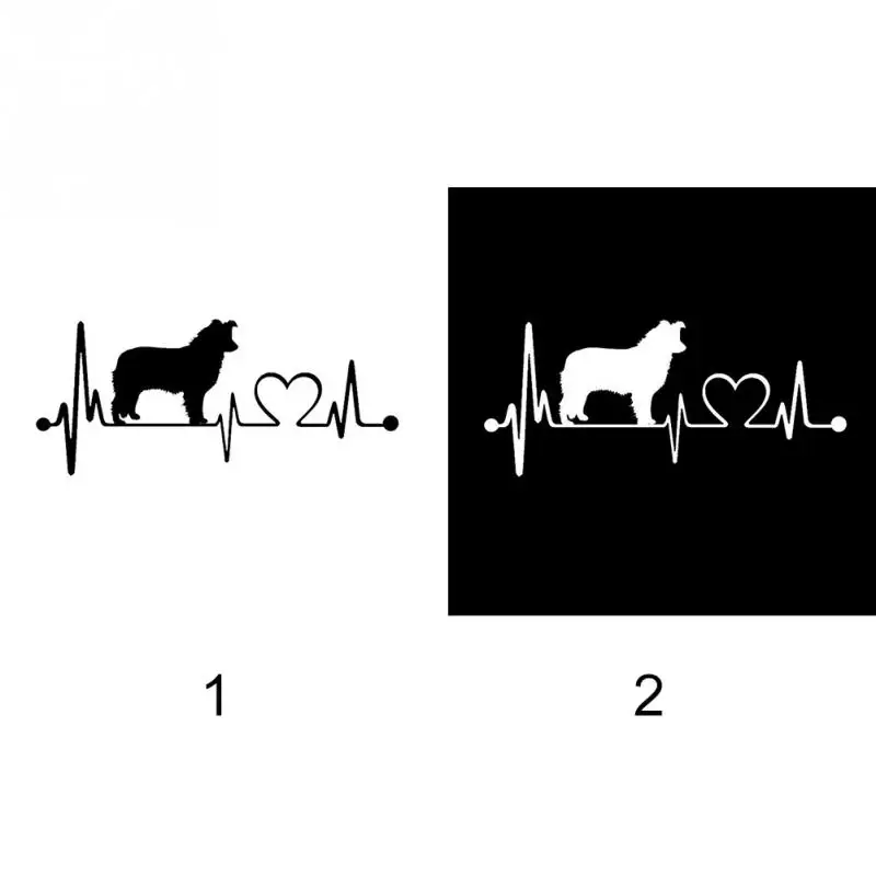 19*8.3CM Border Collie Dog Heartbeat Decal Stickers Car Cover Scratches Decorative Accessories 19*8.3CM Border Collie Dog Heartbeat Decal Stickers Car Cover Scratches Decorative Accessories