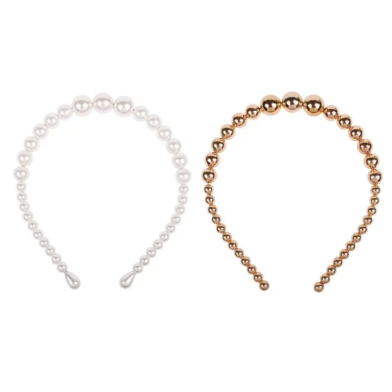 European Retro Glitter Imitation Pearl Beading Headband Women Bridal Wedding Party Jewelry Styling Headpiece Hair Hoop
European Retro Glitter Imitation Pearl Beading Headband Women Bridal Wedding Party Jewelry Styling Headpiece Hair Hoop