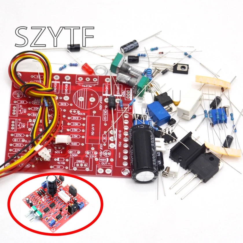 0-30V 2MA-3A adjustable DC power supply laboratory power short-circuit current limit protection DIY kit
0-30V 2MA-3A adjustable DC power supply laboratory power short-circuit current limit protection DIY kit