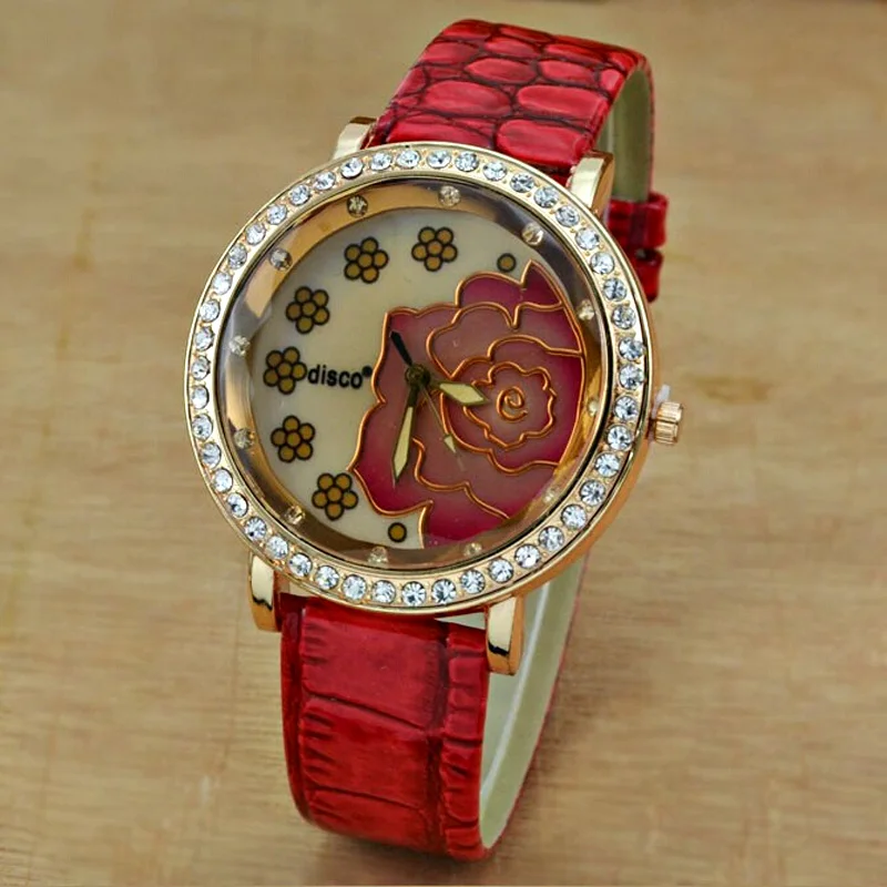 2018 New Ladies Watches Crystal Watch Fashion Rose Flower Watch Leather Strap Analog Quartz Watch Womens Wristwatch Cheap Price
2018 New Ladies Watches Crystal Watch Fashion Rose Flower Watch Leather Strap Analog Quartz Watch Womens Wristwatch Cheap Price