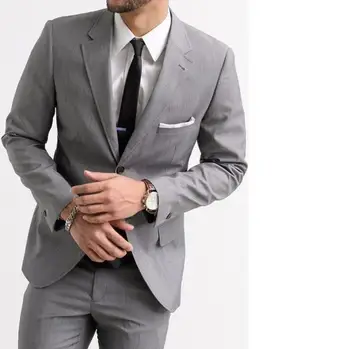 Custom Made Slim Fit Grey Men Suit Jacket Wedding Suits for Men Groom Tuxedos Men Blazer 2 Piece Jacket+Pants
Custom Made Slim Fit Grey Men Suit Jacket Wedding Suits for Men Groom Tuxedos Men Blazer 2 Piece Jacket+Pants