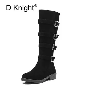 Ladies Casual Flat Knee High Boots Vintage Flock Buckle Strap Decoration Winter Boots For Women Size 33-43 Female Riding Boots
Ladies Casual Flat Knee High Boots Vintage Flock Buckle Strap Decoration Winter Boots For Women Size 33-43 Female Riding Boots
