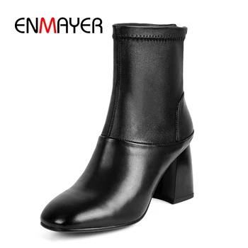 ENMAYER Genuine Leather Ankle Zip Square Toe Snow Boots Women Women Shoes Botas Mujer Invierno Size 34-39 ZYL1819
ENMAYER Genuine Leather Ankle Zip Square Toe Snow Boots Women Women Shoes Botas Mujer Invierno Size 34-39 ZYL1819