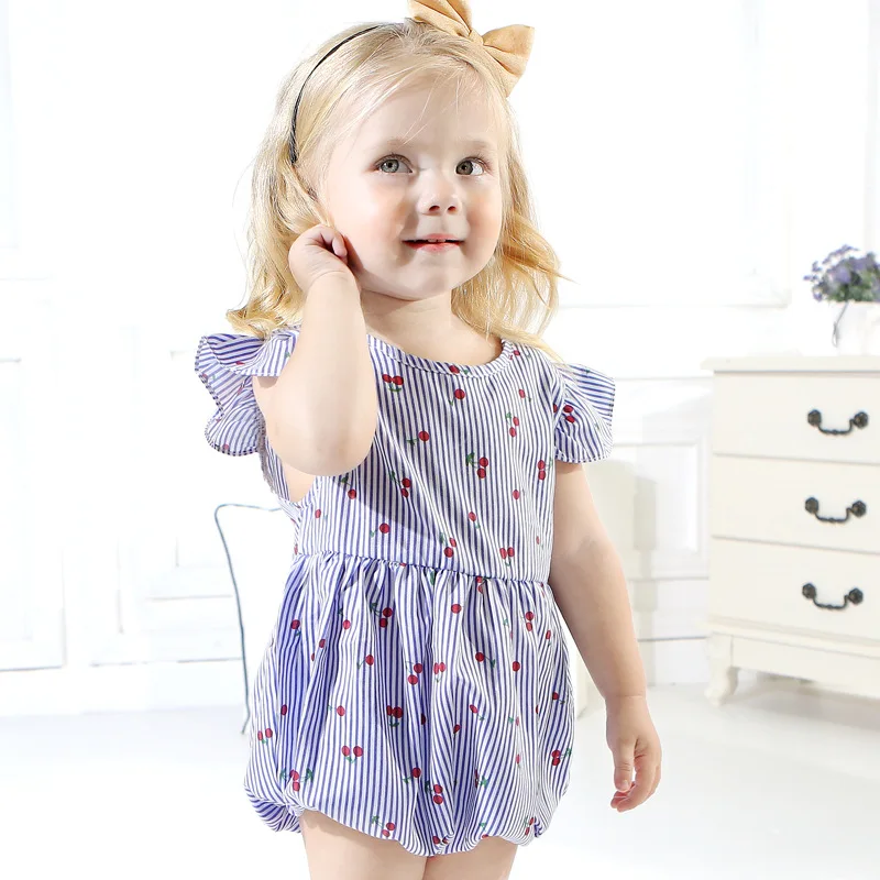 0-2 years new born baby romper summer short sleeve print cherry striped rompers for infant girl
0-2 years new born baby romper summer short sleeve print cherry striped rompers for infant girl