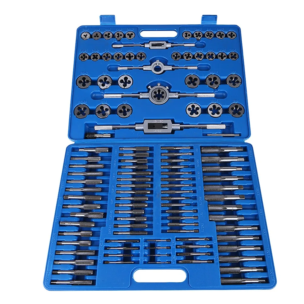 110PCS/Lot M2 M18 Screw Nut Thread Tap & Die Tool Set with Wrench Handle Heavy Duty Hand Tool Kit Accessory
110PCS/Lot M2 M18 Screw Nut Thread Tap & Die Tool Set with Wrench Handle Heavy Duty Hand Tool Kit Accessory