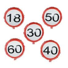 Figura globo lámina 18 pulgadas 18 15 30 40 50 años globo de helio número Feliz cumpleaños Bola de aire decoración de Globos(China)