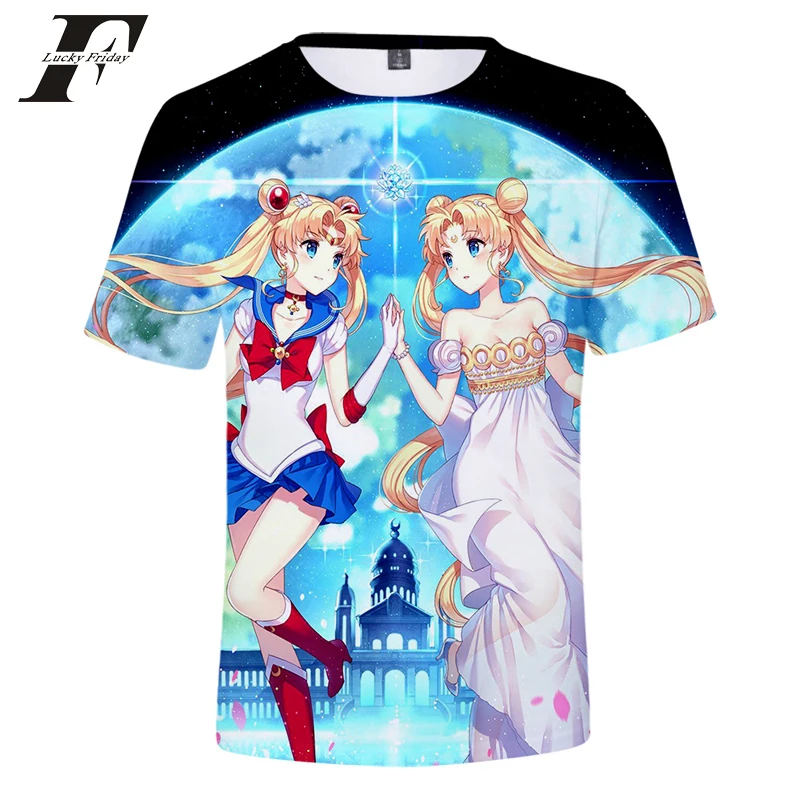 2019 Janpan cartoon Sailor Moon T-Shirt 3D Printing Summer Women's Fashion Large Size Harajuku Cartoon Short Sleeve Funny
2019 Janpan cartoon Sailor Moon T-Shirt 3D Printing Summer Women's Fashion Large Size Harajuku Cartoon Short Sleeve Funny