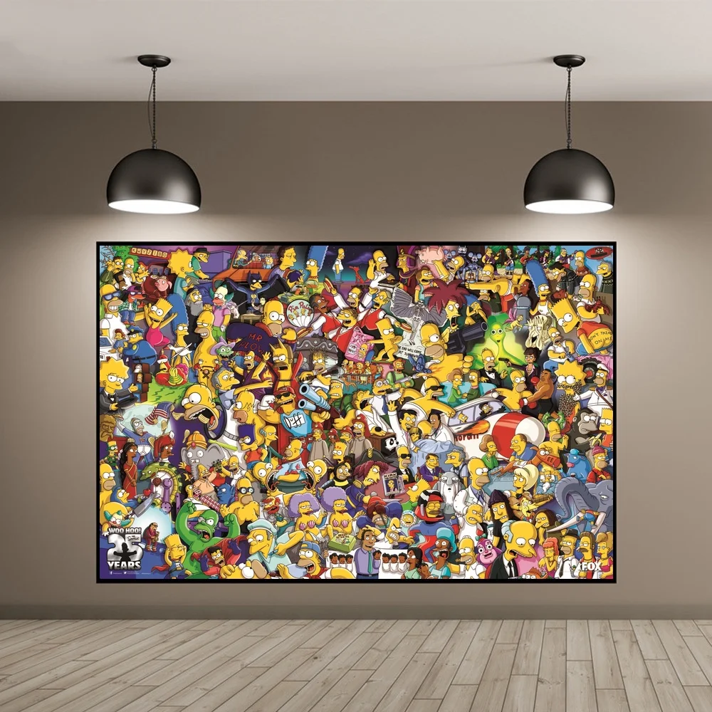 The Simpsons All Characters Cartoon Art Canvas Poster Movie poster Wall Pictures for Living Room No Frame
The Simpsons All Characters Cartoon Art Canvas Poster Movie poster Wall Pictures for Living Room No Frame