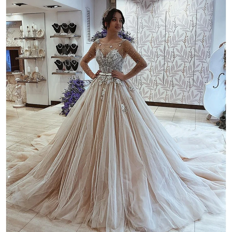 2019 Latest Luxury Beading Long Sleeve Muslim Wedding Gowns With Long Train Sequined Lace Wedding Dresses Turke Robe De Mariage
2019 Latest Luxury Beading Long Sleeve Muslim Wedding Gowns With Long Train Sequined Lace Wedding Dresses Turke Robe De Mariage