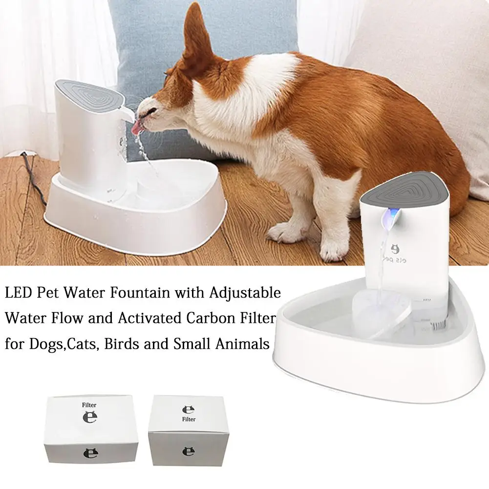 Para Mascotas LED Fuente De Agua Con Un Flujo De Agua Ajustable Filtro De Carbono Activado Para Perros, Gatos, Aves, Animales Pe 
Para Mascotas LED Fuente De Agua Con Un Flujo De Agua Ajustable Filtro De Carbono Activado Para Perros, Gatos, Aves, Animales Pe