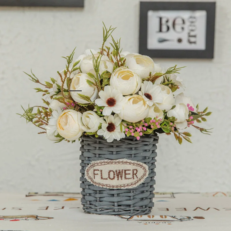 Artificial Flower Silk Rose Bridal hand Bouquet Retro Countryside Peony Simulation Flower Fake Flowers for Wedding Decor G2840
Artificial Flower Silk Rose Bridal hand Bouquet Retro Countryside Peony Simulation Flower Fake Flowers for Wedding Decor G2840