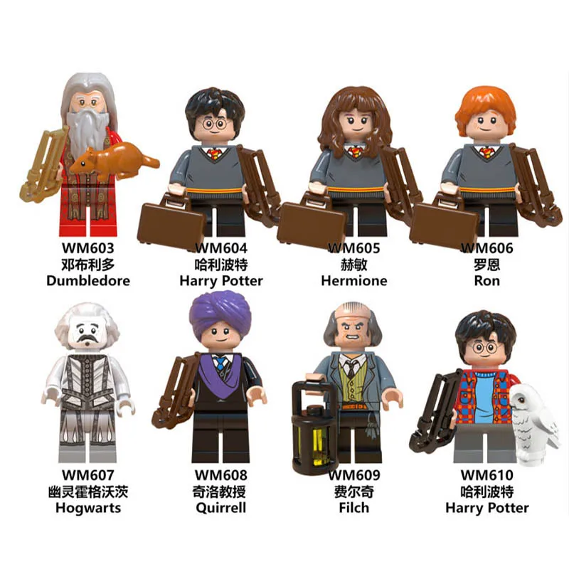 Single Sale LegoINGlys Harry Potter Figure Dumbledore Hermione Ron Hogwarts Quirrell Filch Minifigured Block Toys Children Gifts
Single Sale LegoINGlys Harry Potter Figure Dumbledore Hermione Ron Hogwarts Quirrell Filch Minifigured Block Toys Children Gifts