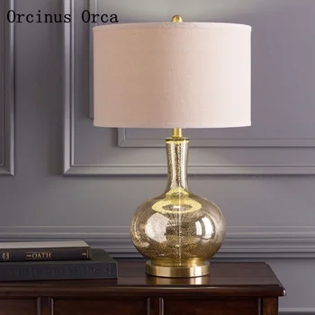 American modern creative golden glass table lamp living room bedside lamp neoclassical LED table lamp free shipping
American modern creative golden glass table lamp living room bedside lamp neoclassical LED table lamp free shipping