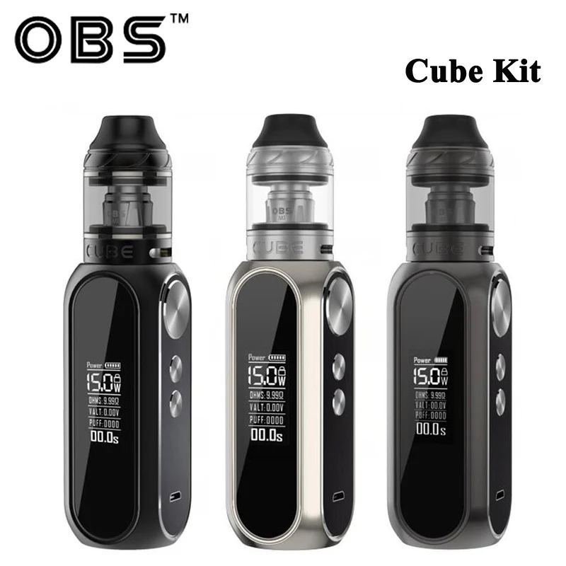 Original OBS Cube Kit VW Electronic Cigarette Vape with 3000mah Battery 4ML OBS Cube Tank Atomizer Vaporizer
Original OBS Cube Kit VW Electronic Cigarette Vape with 3000mah Battery 4ML OBS Cube Tank Atomizer Vaporizer