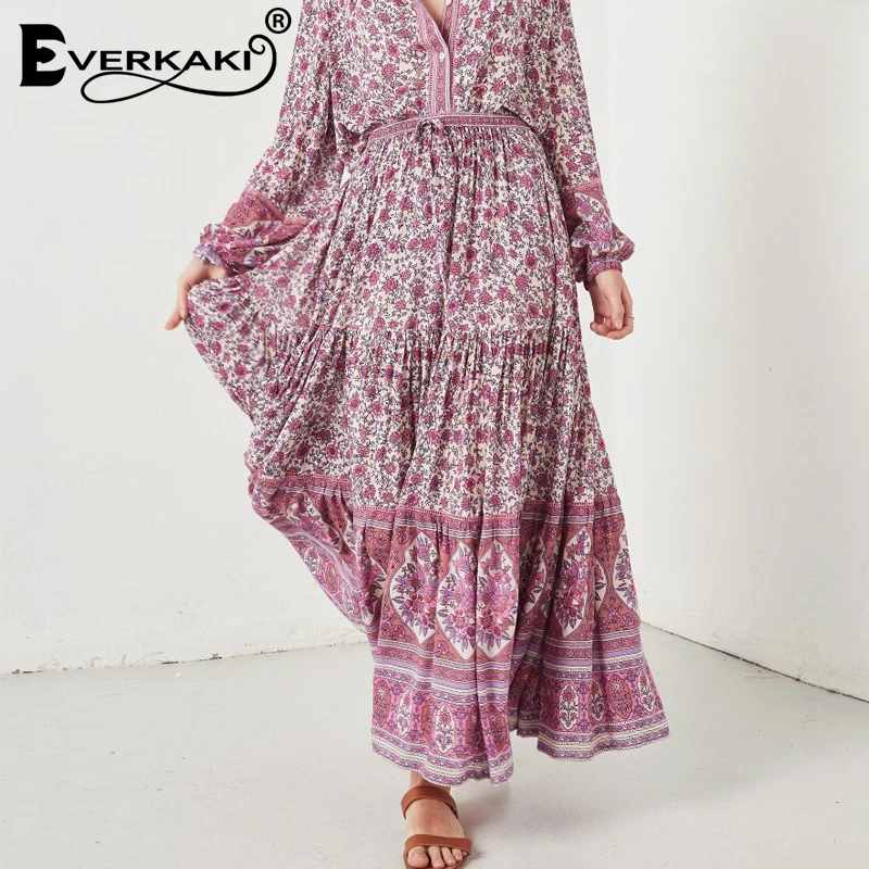 Everkaki Skirt Women Boho Gypsy Jasmine Print Skirt Sashes High Waist Lace Up Bohemian Long Summer Skirts Female 2019 Autumn New
Everkaki Skirt Women Boho Gypsy Jasmine Print Skirt Sashes High Waist Lace Up Bohemian Long Summer Skirts Female 2019 Autumn New