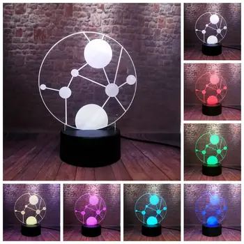 Luminous Molecular Structure Model 3D Illusion LED Nightlight Colourful Flashing Light Toys Home Decor
Luminous Molecular Structure Model 3D Illusion LED Nightlight Colourful Flashing Light Toys Home Decor