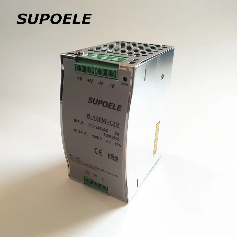 CE RoHS approval Single Output AC 100-250V To DC LED Driver Din Rail Switching Power Supply UL 12V 24V 48V 120W For CCTV Camera
CE RoHS approval Single Output AC 100-250V To DC LED Driver Din Rail Switching Power Supply UL 12V 24V 48V 120W For CCTV Camera