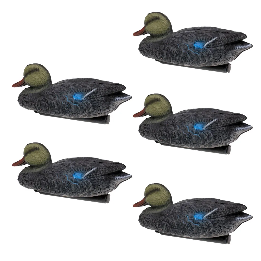 5 Pieces PE Portable Durable Lifelike Mallard Floating Hunting Duck Decoys For Garden Yard Pool Ornaments Hunting Greenhand Gear