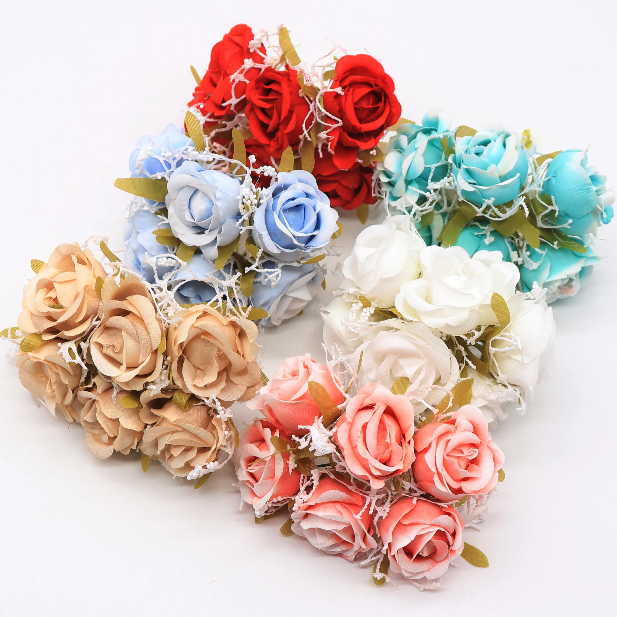 6pcs/lot white lace silk rose bouquet artificial flower wedding home decoration accessories DIY wreath gift box craft flowers
6pcs/lot white lace silk rose bouquet artificial flower wedding home decoration accessories DIY wreath gift box craft flowers